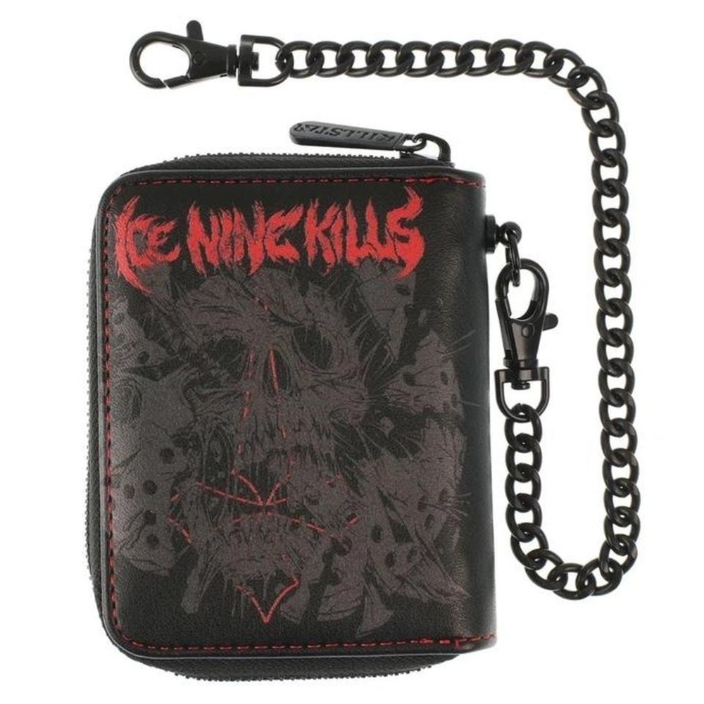 Killstar Ice Nine Kills Wallet Black Metal Chain‎ Zip Around Skull Goth Mens